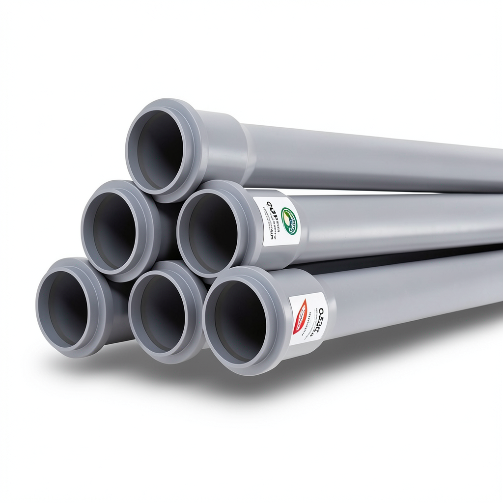 UPVC Pipes PN 4 Bar Size 450 mm Thickness 8.9 mm Gray Color | SAPPCO