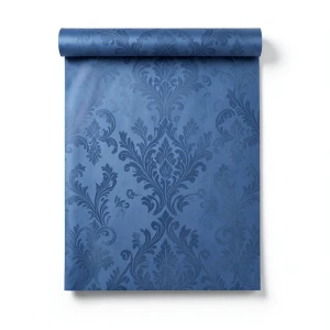 Italian Wallpaper Patterned Design Blue Color, Size 10mx1.06m, Model 81771