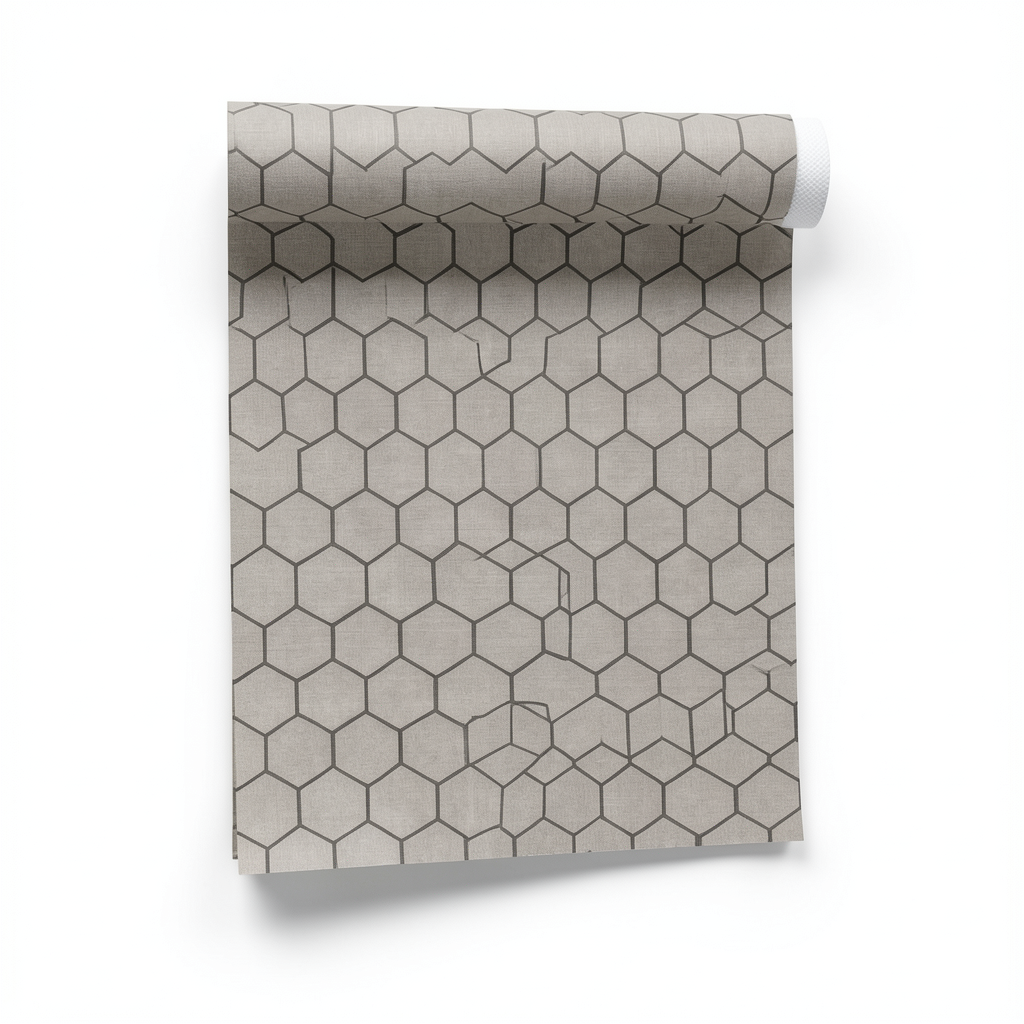 Geometric Wall Decoration 10m x 0.73m Light Brown
