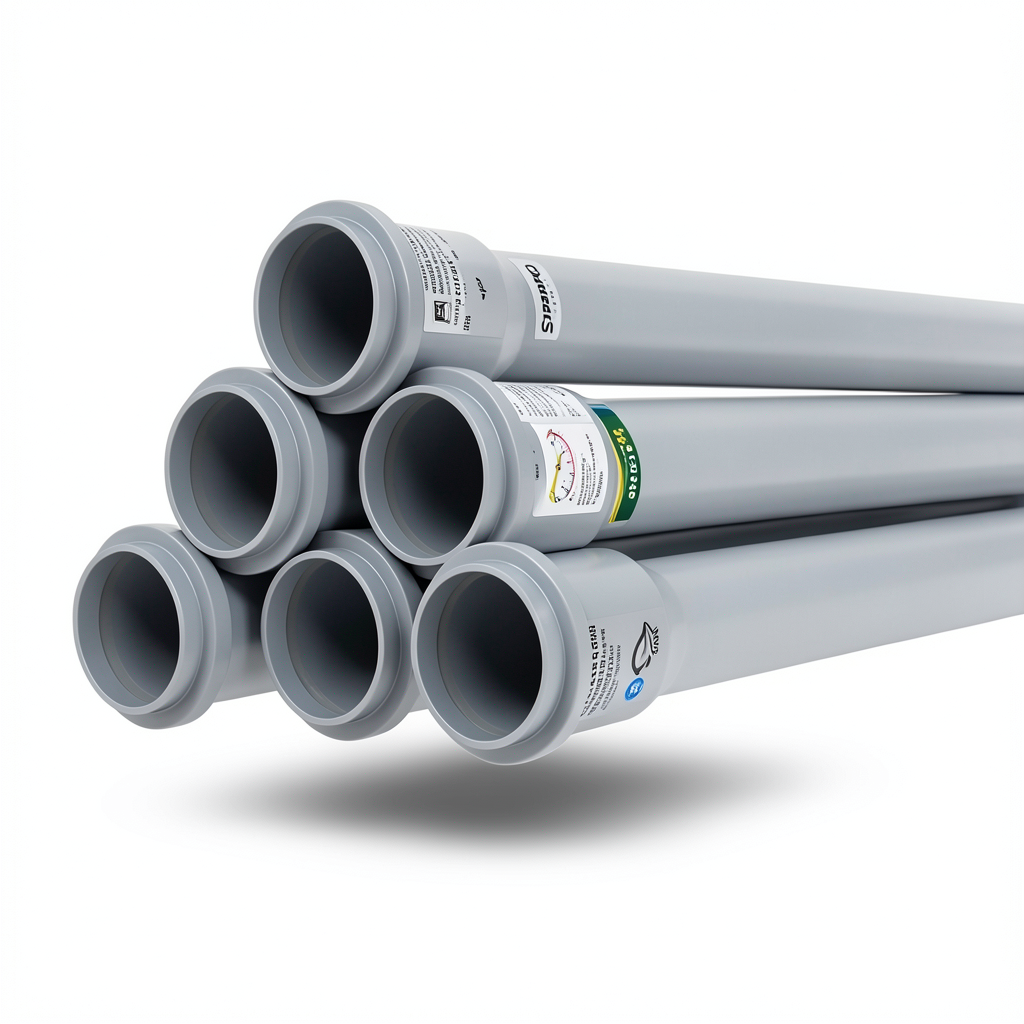 UPVC Pipes PN 6 Bar Size 63 mm Thickness 1.9 mm Gray Color | SAPPCO