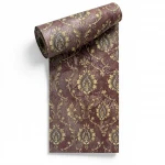 Italian classic wall Covering, size 10 m x 1.06 m, brown color, model 83617  