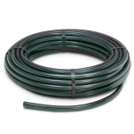 لفة أنابيب HDPE ضغط 15.7 بار PE 63 قطر خارجي 160 مم SDR 6 أسود مع خطوط خضراء