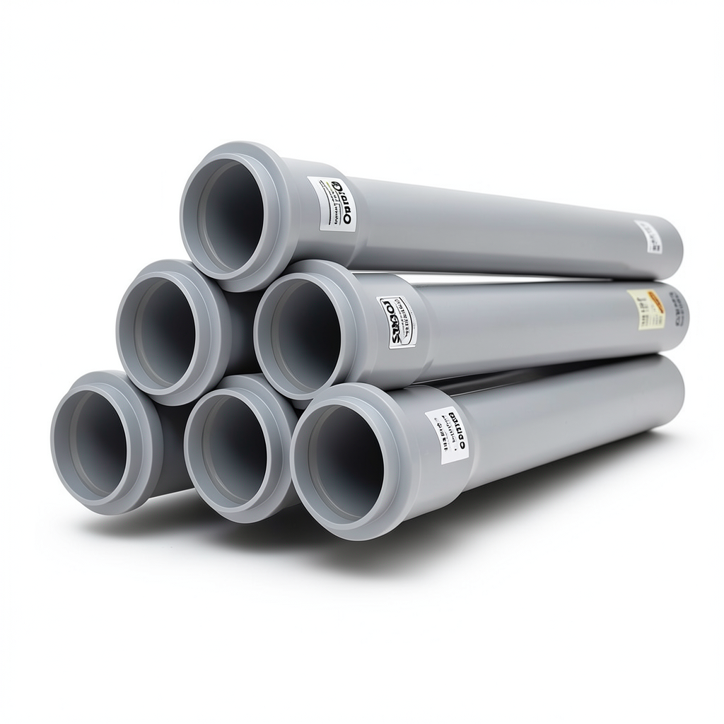 UPVC Pipes PN 6 Bar Size 225 mm Thickness 6.6 mm Gray Color | SAPPCO
