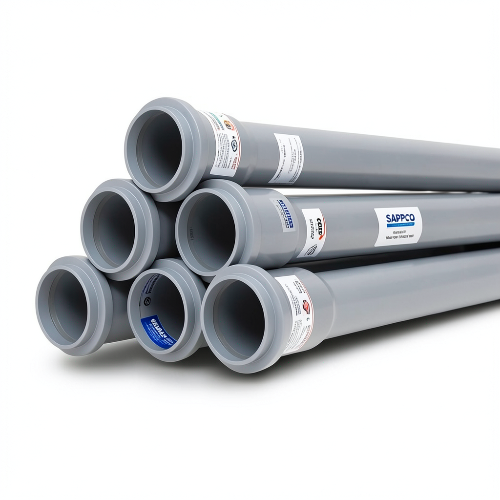 UPVC Pipes PN 6 Bar Size 315 mm Thickness 9.2 mm Gray Color | SAPPCO