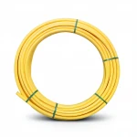 لفة أنابيب HDPE المنى ضغط 8 بار [PE 80] قطر خارجي 16 مم سمك 3 مم لون أصفر  