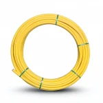 لفة أنابيب HDPE المنى ضغط 8 بار [PE 80] قطر خارجي 40 مم سماكة 3.7 مم لون أصفر  