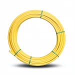 لفة أنابيب HDPE المنى ضغط 8 بار [PE 80] قطر خارجي 75 مم سمك 6.8 مم لون أصفر  
