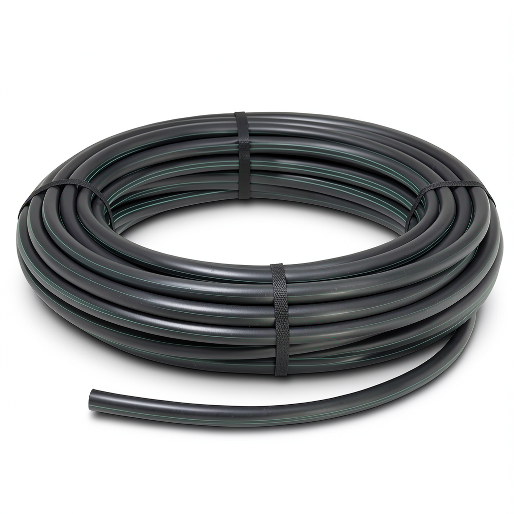 HDPE Coil Pipe Nominal Pressure 3.9 Bar PE 63 OD 40 mm SDR 21 Black