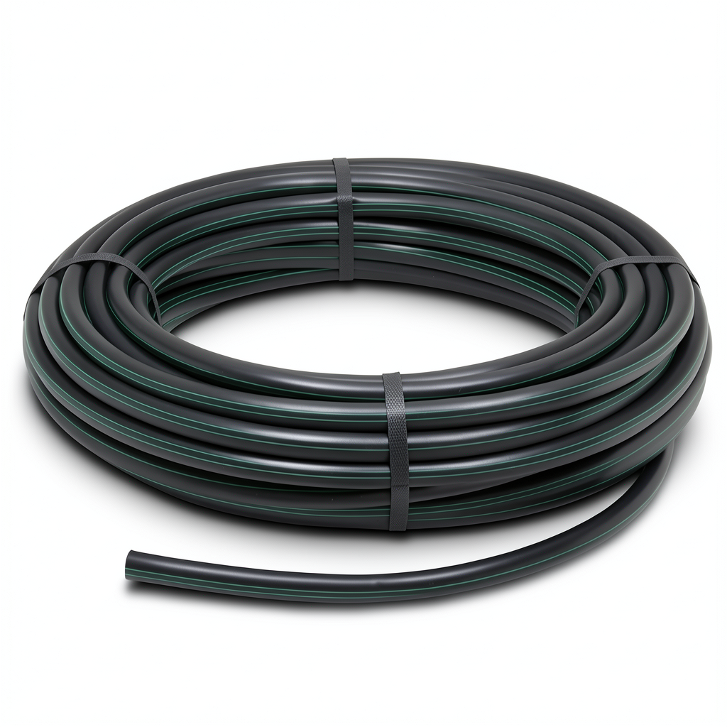 لفة أنابيب HDPE ضغط اسمي 3.9 بار PE 63 قطر خارجي 40 مم SDR 21 لون أسود
