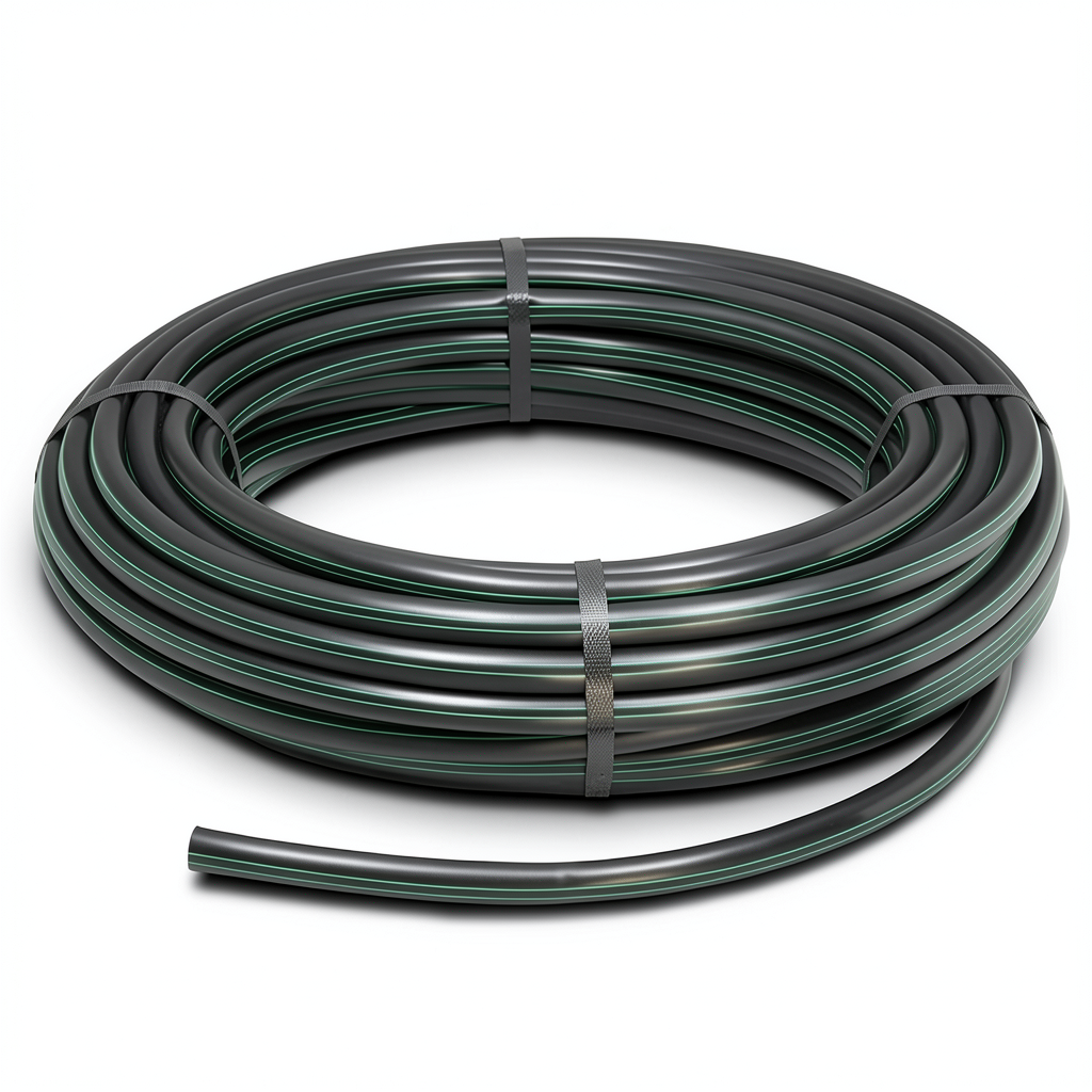 لفة أنابيب HDPE ضغط 3.9 بار PE 63 قطر خارجي 50 مم SDR 21 أسود