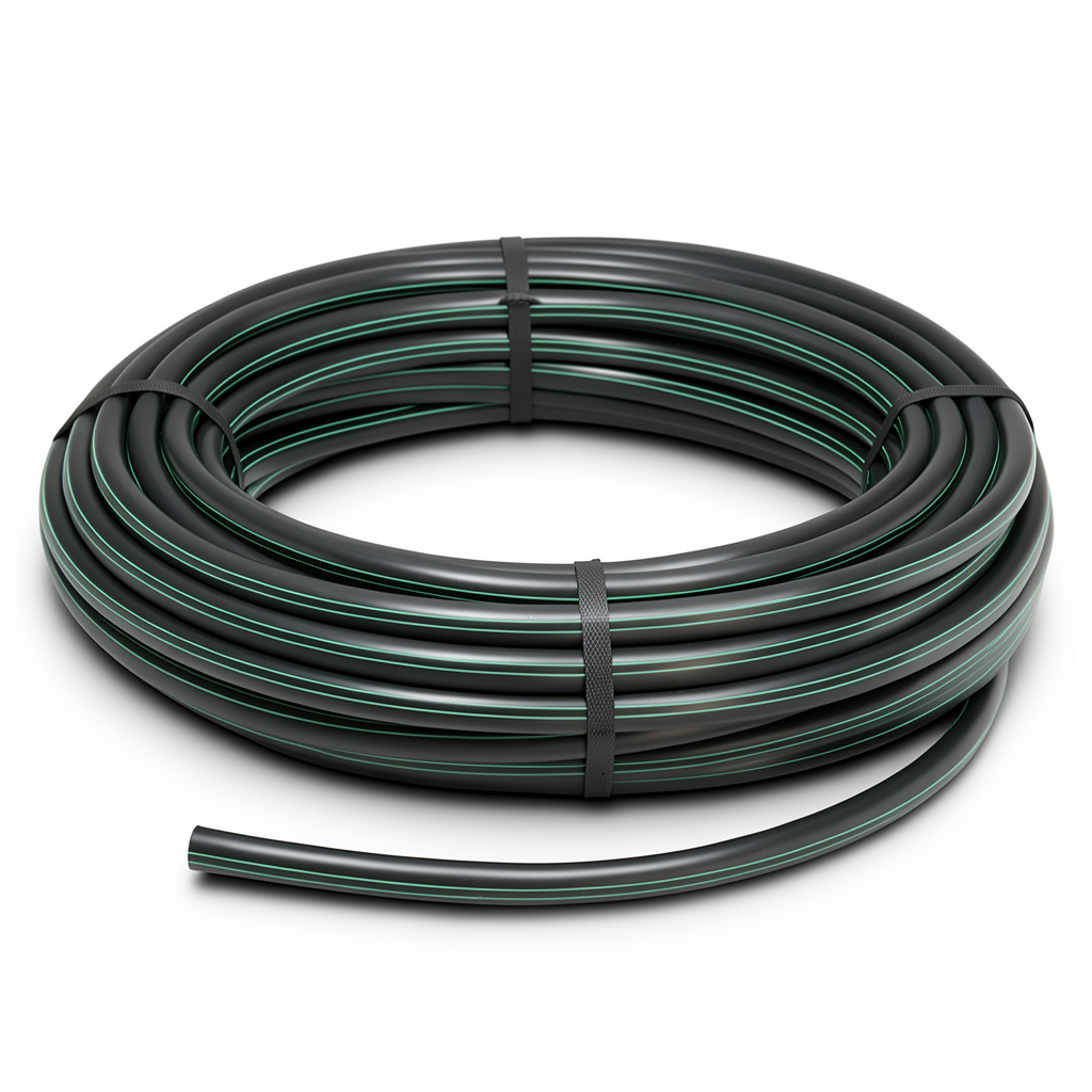 لفة أنابيب HDPE ضغط 6.2 بار PE 63 قطر خارجي 20 مم SDR 13.6 لون أسود