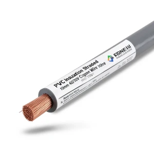 سلك مجدول نحاس معزول PVC، مقاس 10mm، 450/750 فولت، لون رمادي | مجموعة كابلات الرياض