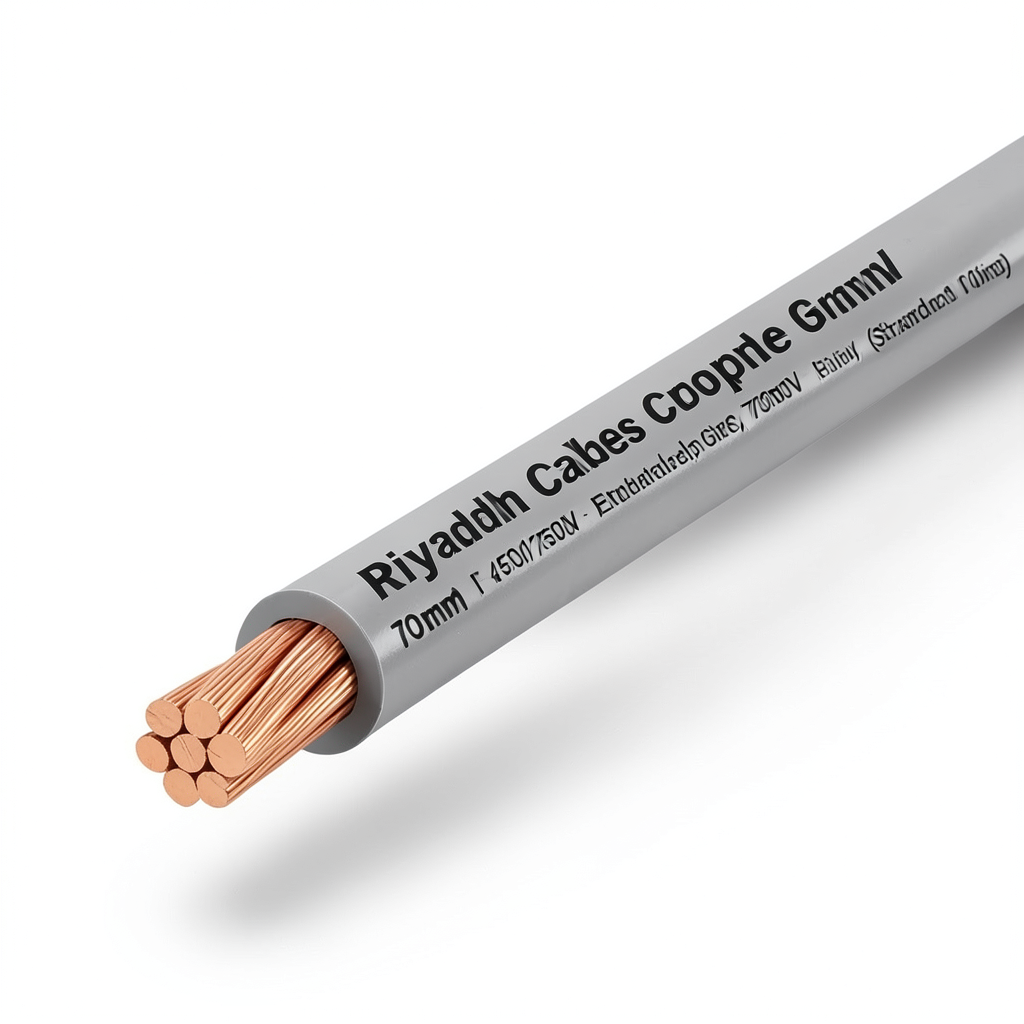 PVC Insulated Stranded Copper Electric Wire 70mm, 450/750V, Gray Color | Riyadh Cables Group