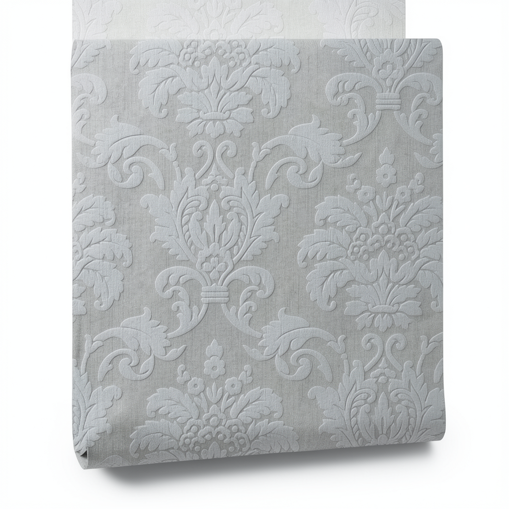 Classic Wallpaper Length 10m, Width 0.73m, Gray Color, Model 305002