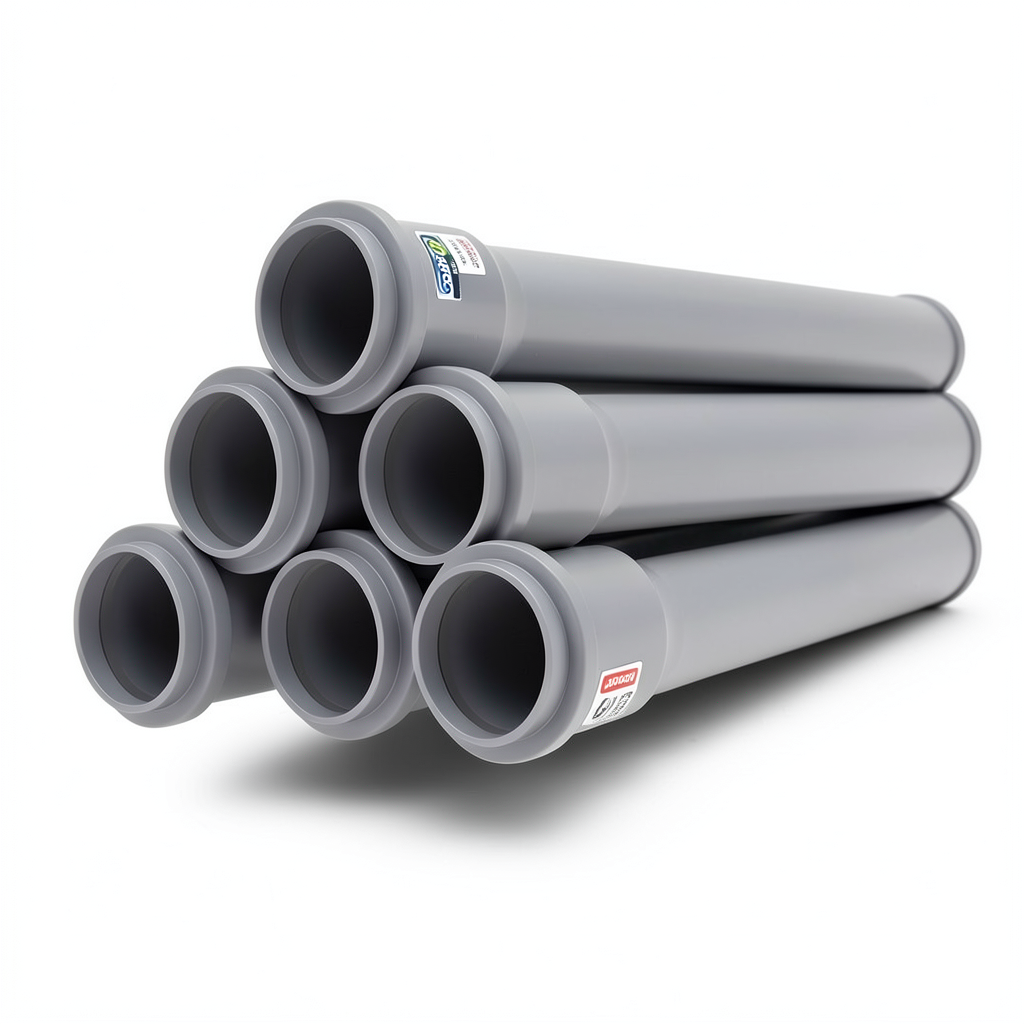 UPVC Pipes PN 6 Bar Size 75 mm Thickness 2.2 mm Gray Color | SAPPCO