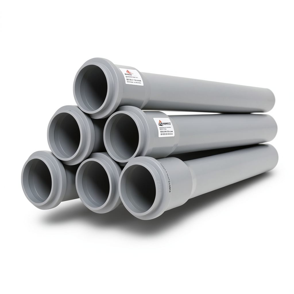 UPVC Pipes PN 6 Bar Size 125 mm Thickness 3.7 mm Gray Color | SAPPCO