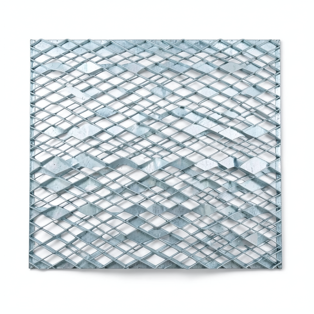 Galvanized Steel Expanded Metal Mesh Thickness 5.8 mm Width 1.22 m Length 5 m