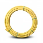 لفة أنابيب HDPE المنى ضغط 8 بار [PE 80] قطر خارجي 40 مم سماكة 3.7 مم لون أصفر  