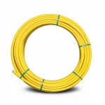 لفة أنابيب بلاستيك HDPE المنى ضغط 8 بار [PE 80] قطر خارجي 63 مم سماكة 5.8 مم لون أصفر  