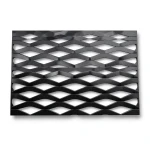Hot Rolled Black Steel Expanded Metal Mesh 5.8 mm Thickness 1.22x1 m