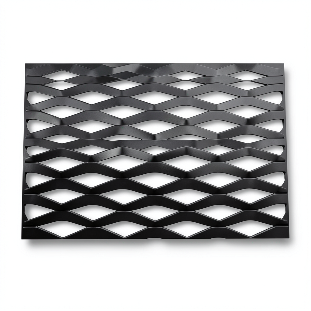 Hot Rolled Black Steel Expanded Metal Mesh 5.8 mm Thickness 1.22x1 m