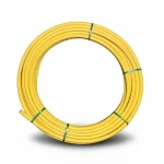 لفة أنابيب HDPE المنى ضغط 8 بار [PE 80] قطر خارجي 140 مم سماكة 12.7 مم لون أصفر  