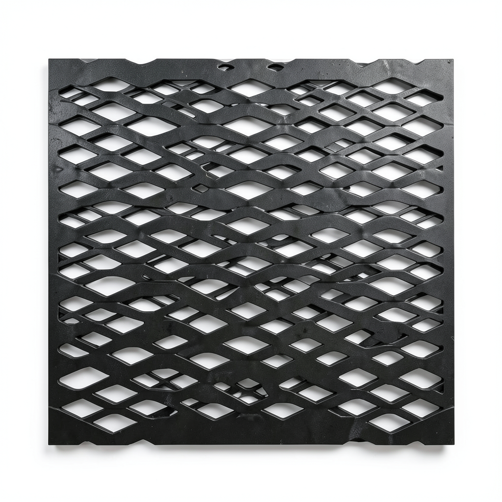 Hot Rolled Black Steel Expanded Metal Mesh Thickness 5.8 mm Width 1.22 m Length 2 m