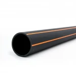 مواسير HDPE ضغط  10 بار [PE 100] قطر خارجي 355 مم سماكة 32.3 مم لون اسود مع خط برتقالي | مصنع المنى