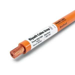 سلك مفرد مجدول 70mm 450/750 فولت موصل نحاس معزول PVC لون برتقالي | مجموعة كابلات الرياض