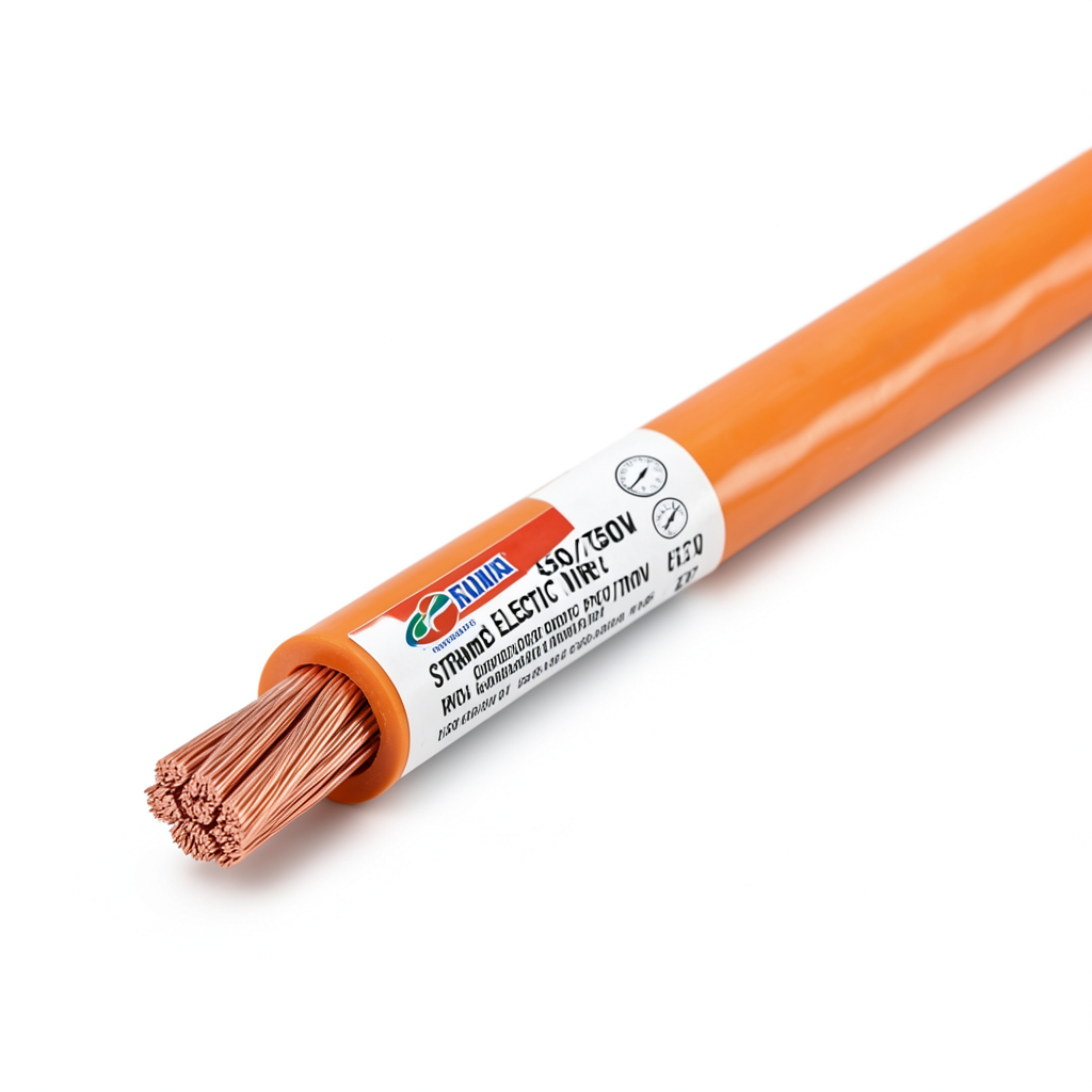 Stranded Single Electric Wire 95mm2 450/750V Copper Conductor PVC Insulated Orange | Riyadh Cables Group
