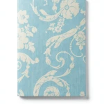 Italian Wallpaper Floral Design Size 10mx0.73m Turquoise Color
