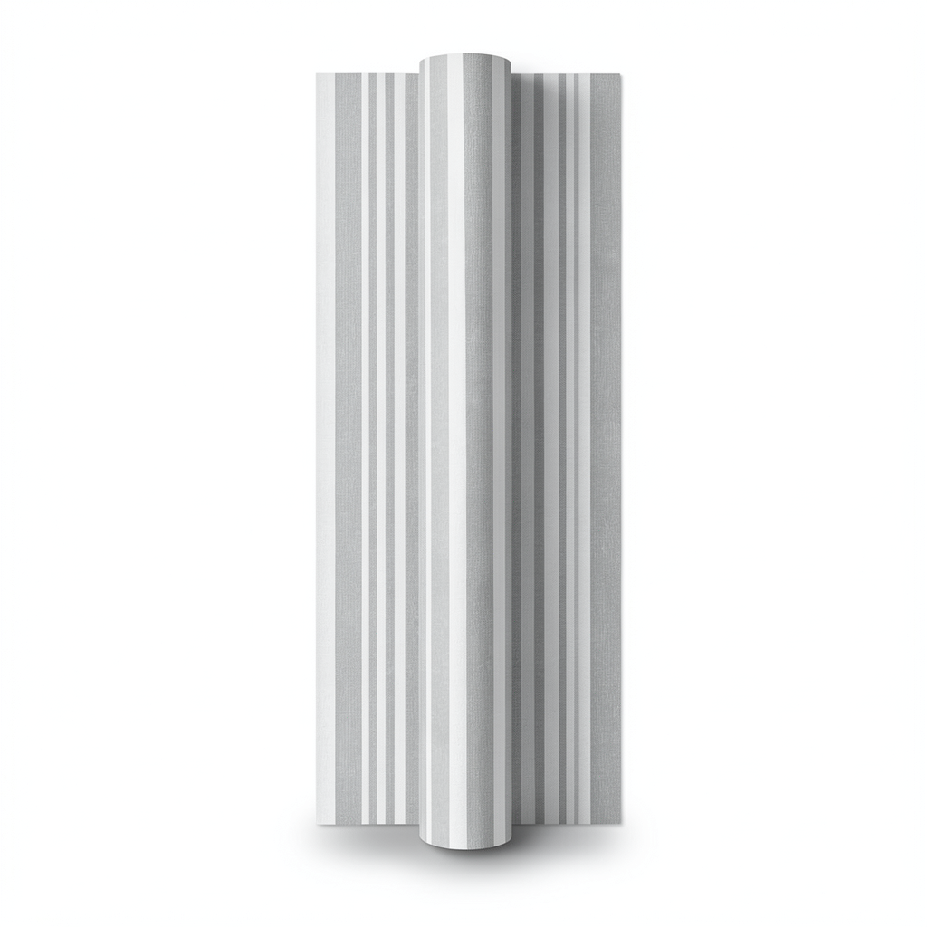 Striped Wallpaper Gray Color 10m x 1.06m, Model 5447