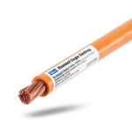 لفة سلك كهرباء مفرد مجدول 25mm 450/750 فولت موصل نحاس عزل PVC لون برتقالي | مجموعة كابلات الرياض