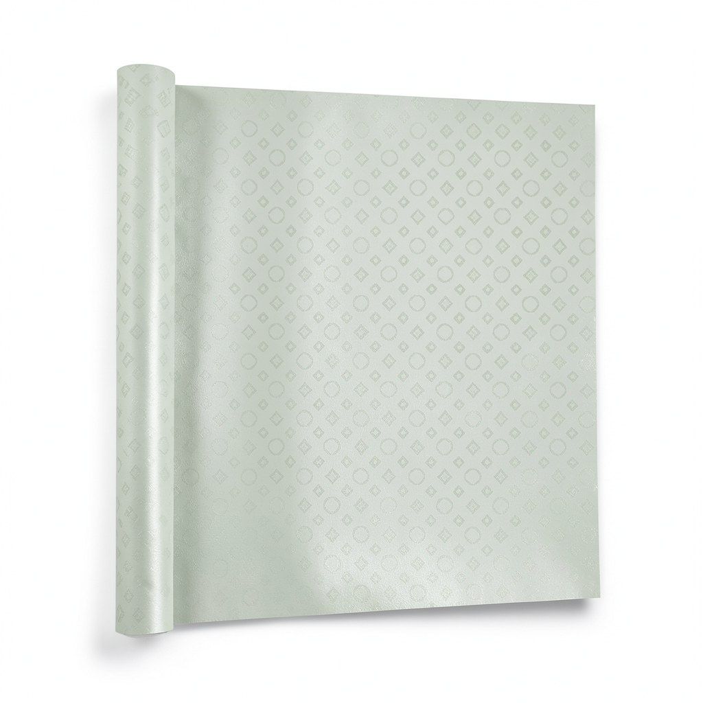 Italian Wallpaper Pattern Design 10m x 1.06m, Pale Green