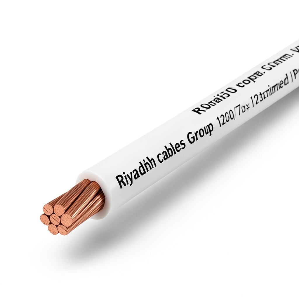 لفة سلك مجدول 120 مم2 450/750 فولت موصل نحاس عزل PVC لون ابيض | مجموعة كابلات الرياض