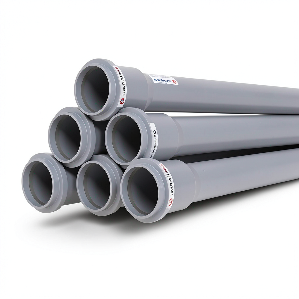 UPVC Pipes PN 6 Bar Size 400 mm Thickness 11.7 mm Gray Color | SAPPCO