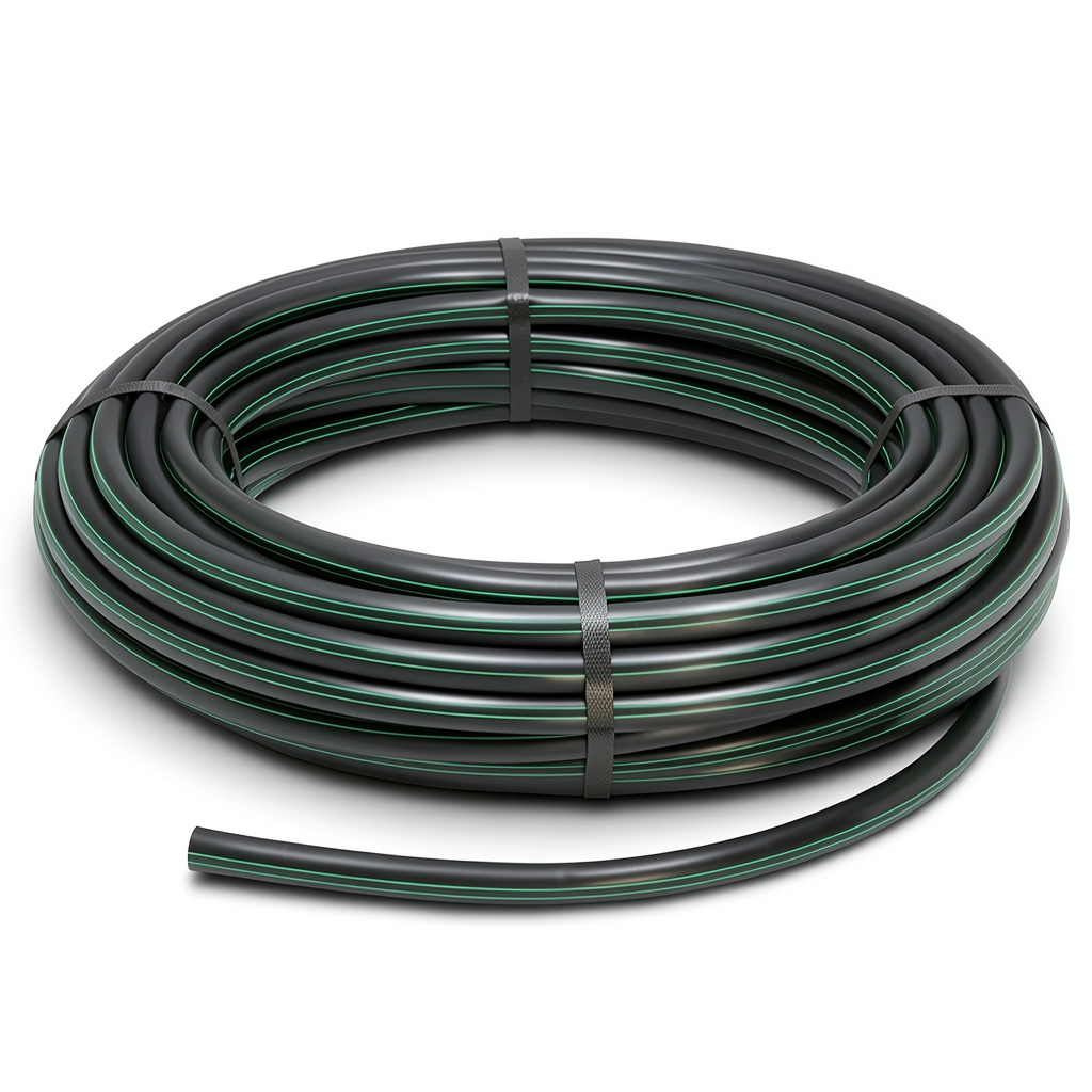 HDPE Polyethylene Plastic Coil Pipe 3.9 Bar Pressure, 90 mm Outer Diameter, SDR 21, Black