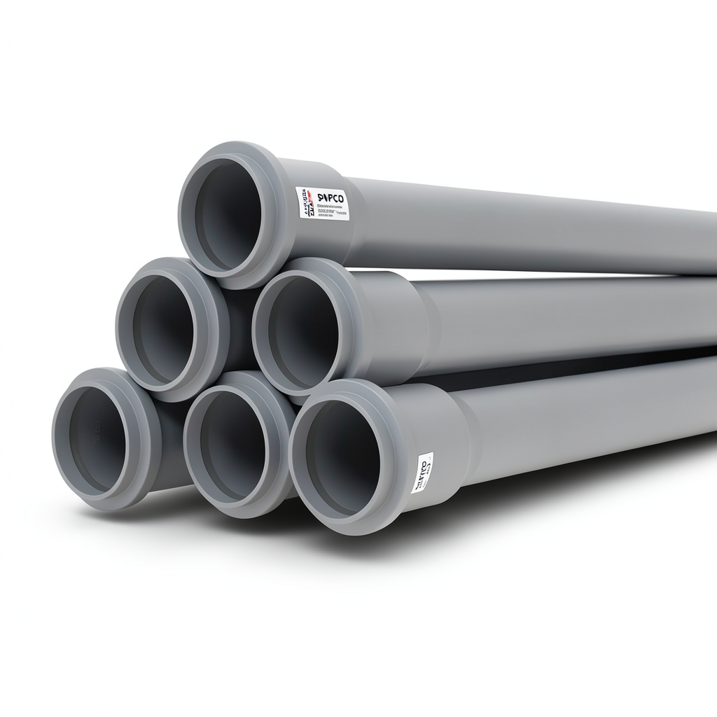 UPVC Pipes PN 6 Bar Size 560 mm Thickness 16.4 mm Gray Color | SAPPCO