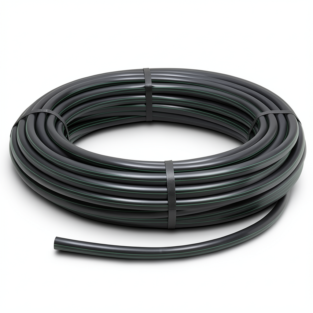 HDPE Polyethylene Coil Pipe Nominal Pressure 6.2 Bar PE 63 OD 25 mm SDR 13.6 Black