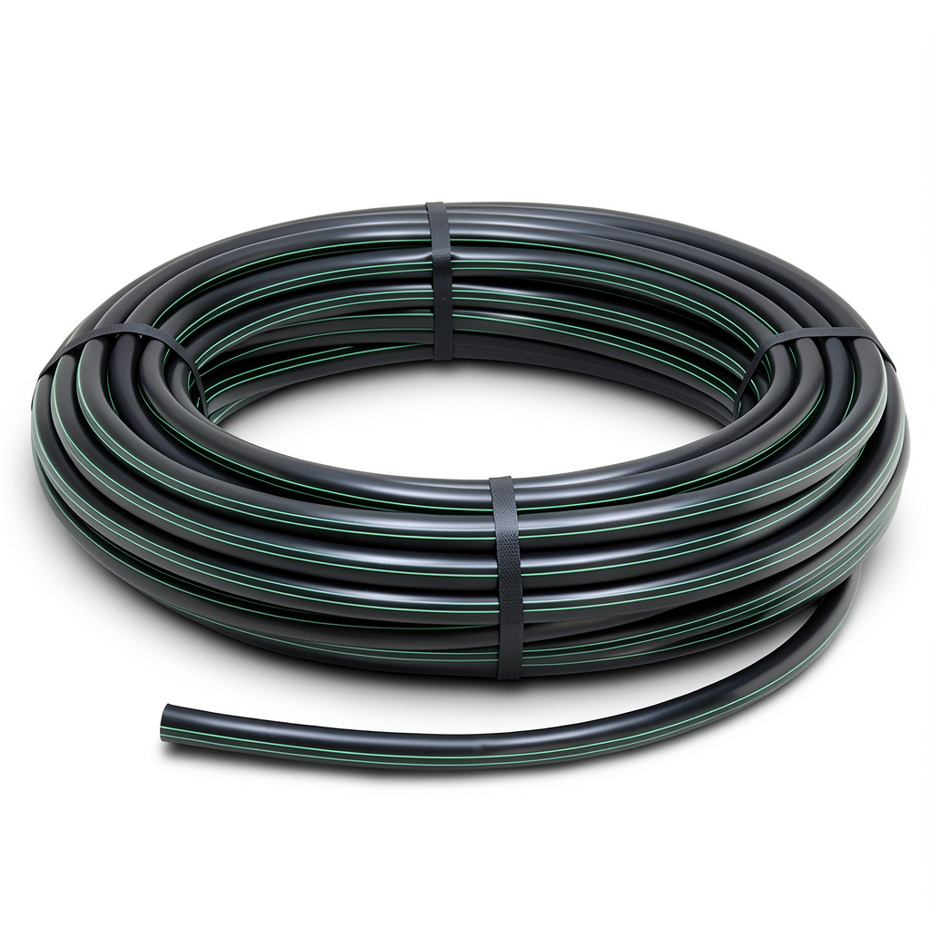 لفة أنابيب بلاستيك HDPE ضغط 6.2 بار PE 63 قطر خارجي 32 مم SDR 13.6 لون أسود