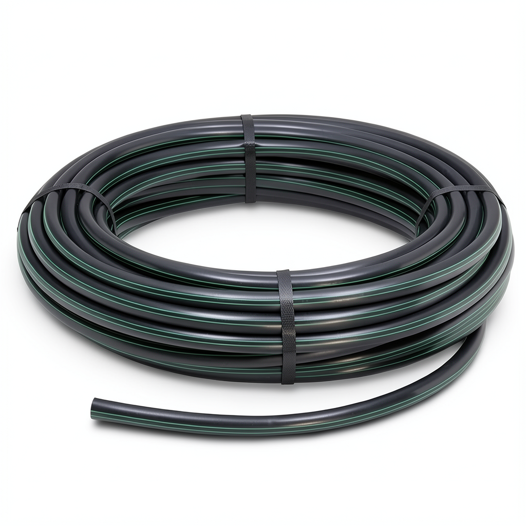 لفة أنابيب HDPE ضغط 6.2 بار PE 63 قطر خارجي 50 مم SDR 13.6 لون أسود