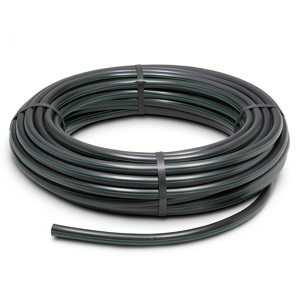 لفة أنابيب HDPE ضغط 6.2 بار PE 63 قطر خارجي 75 مم SDR 13.6 لون أسود