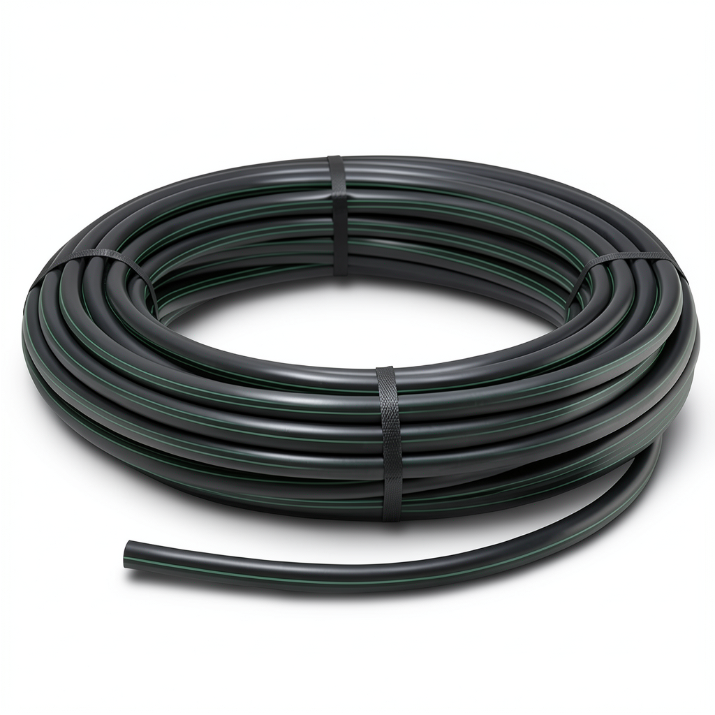 HDPE Coil Pipe Nominal Pressure 6.2 Bar PE 63 Outside Diameter 140 mm SDR 13.6 Black