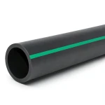 مواسير HDPE ضغط 6.2 بار PE 63 قطر خارجي 280 مم SDR 13.6 أسود مع خط أخضر