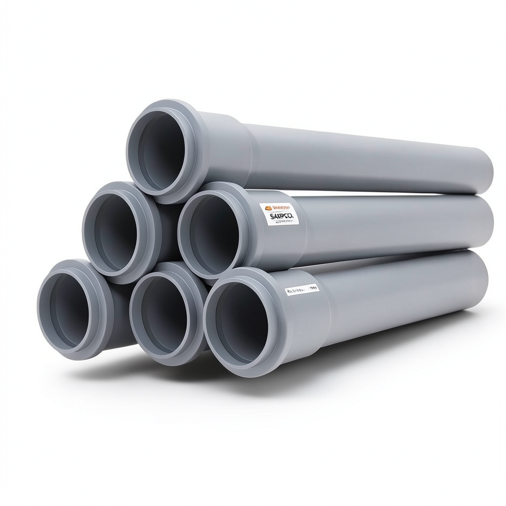 UPVC Pipes PN 10 Bar Size 140 mm Thickness 6.7 mm Gray Color | SAPPCO