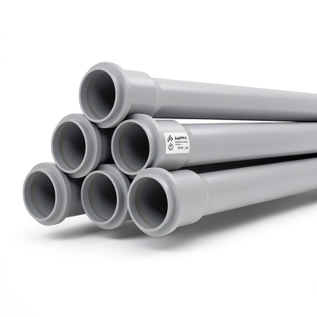 UPVC Pipes PN 10 Bar Size 225 mm Thickness 10.8 mm Gray Color | SAPPCO