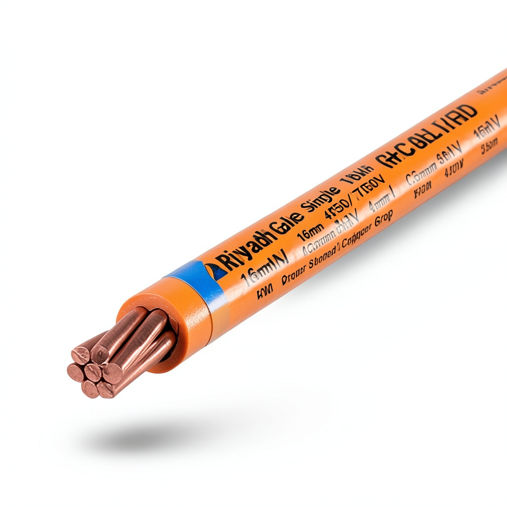 Stranded Single Wire 16mm 450/750V Copper Conductor PVC Insulation Orange | Riyadh Cables Group
