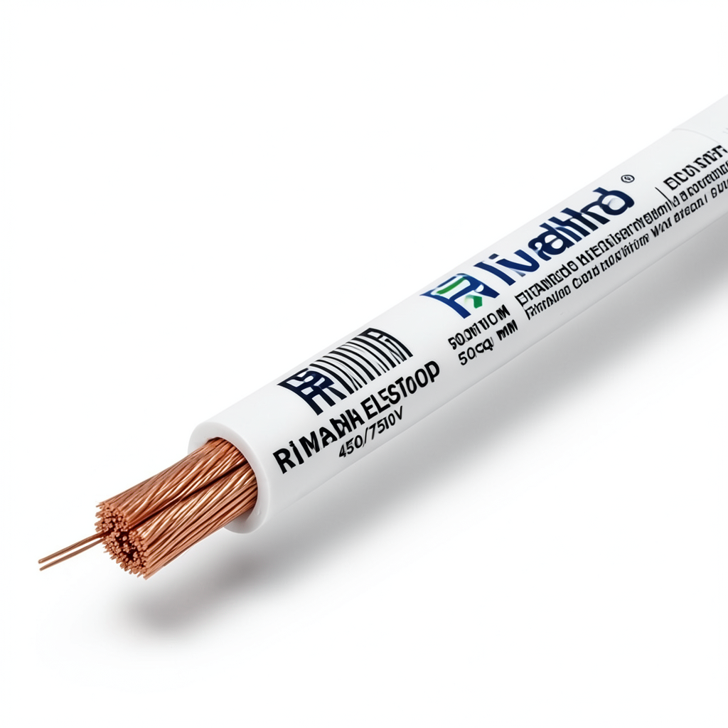 Stranded Electric Wire 50sq mm 450/750V, Copper Conductor, PVC Insulation, White Color | Riyadh Cables Group