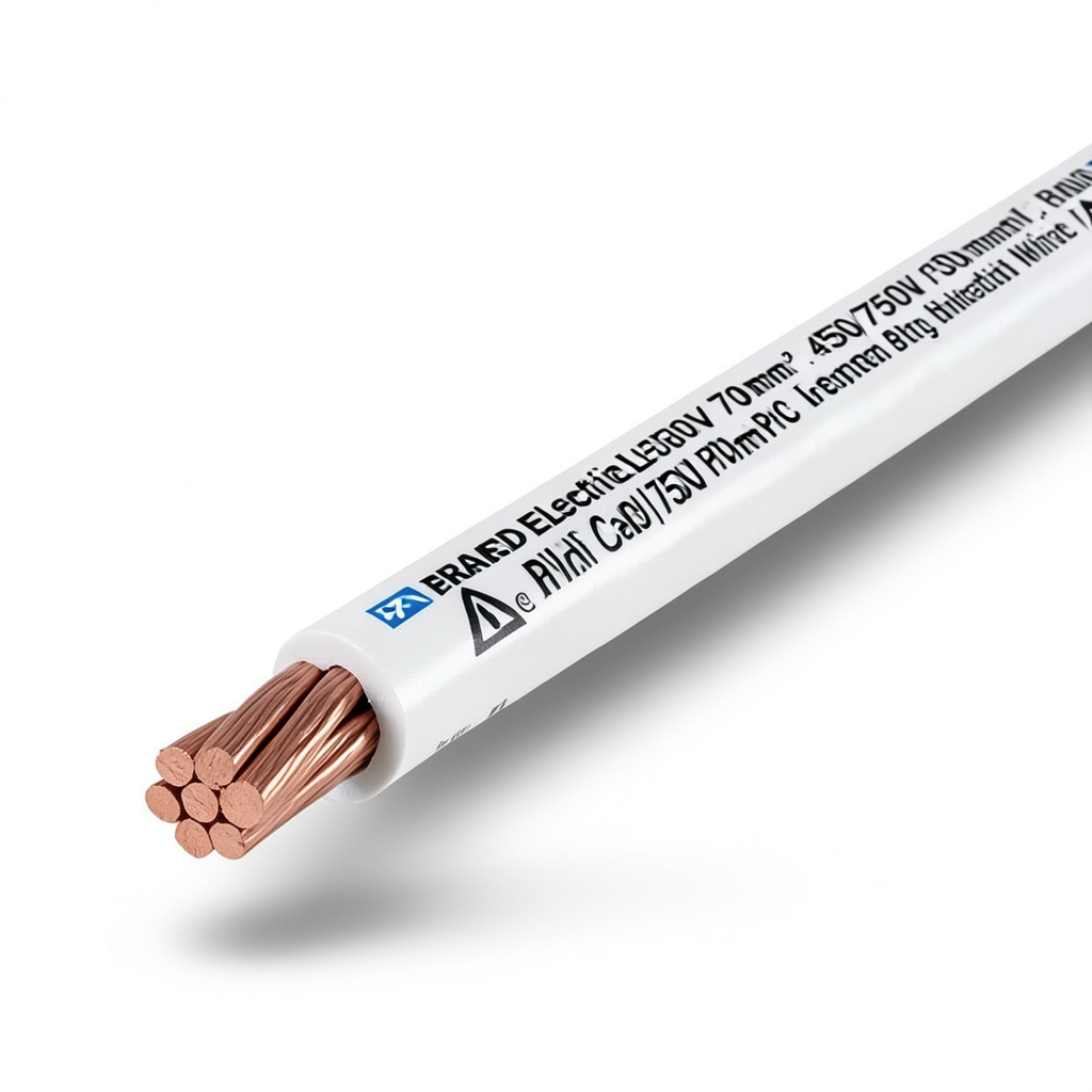 Stranded Electric Wire 70mm² 450/750V Copper Conductor PVC Insulation White | Riyadh Cables Group