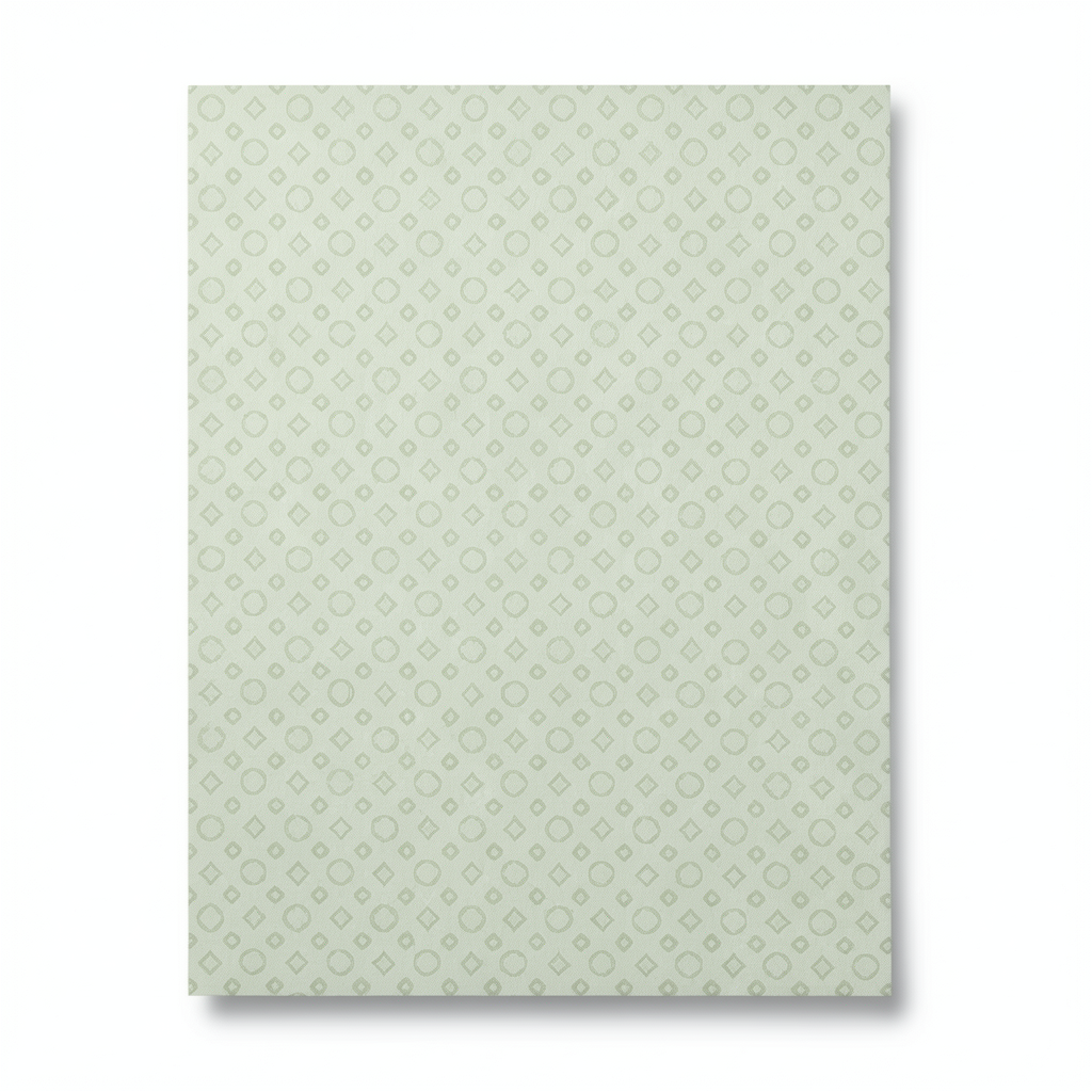Italian Wallpaper Pattern Design 10m x 1.06m, Pale Green